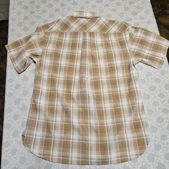 Tommy Hilfiger Light Brown Plaid Shirt Size L Please read description! - Picture 2 of 11